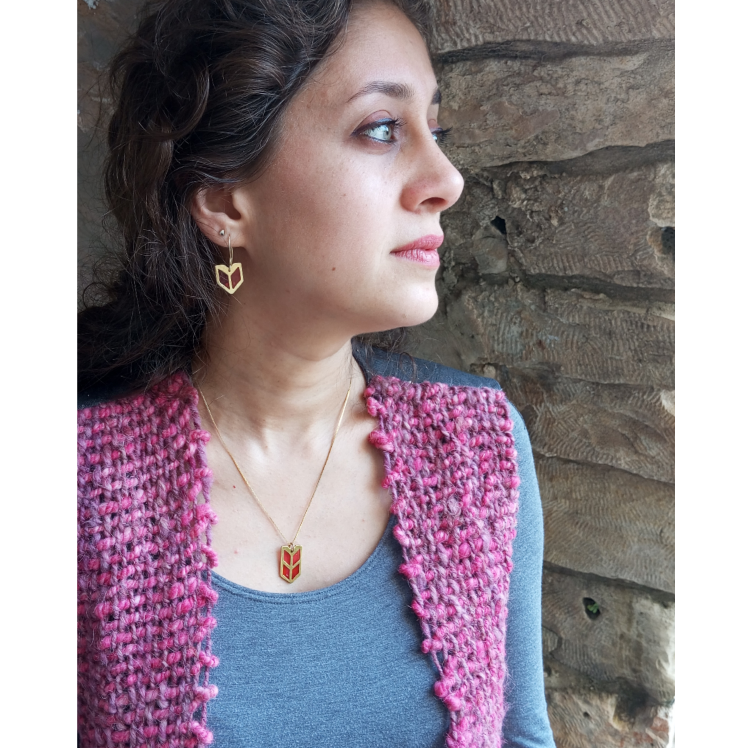 Silver embroidery earrings. Handmade in Palestine