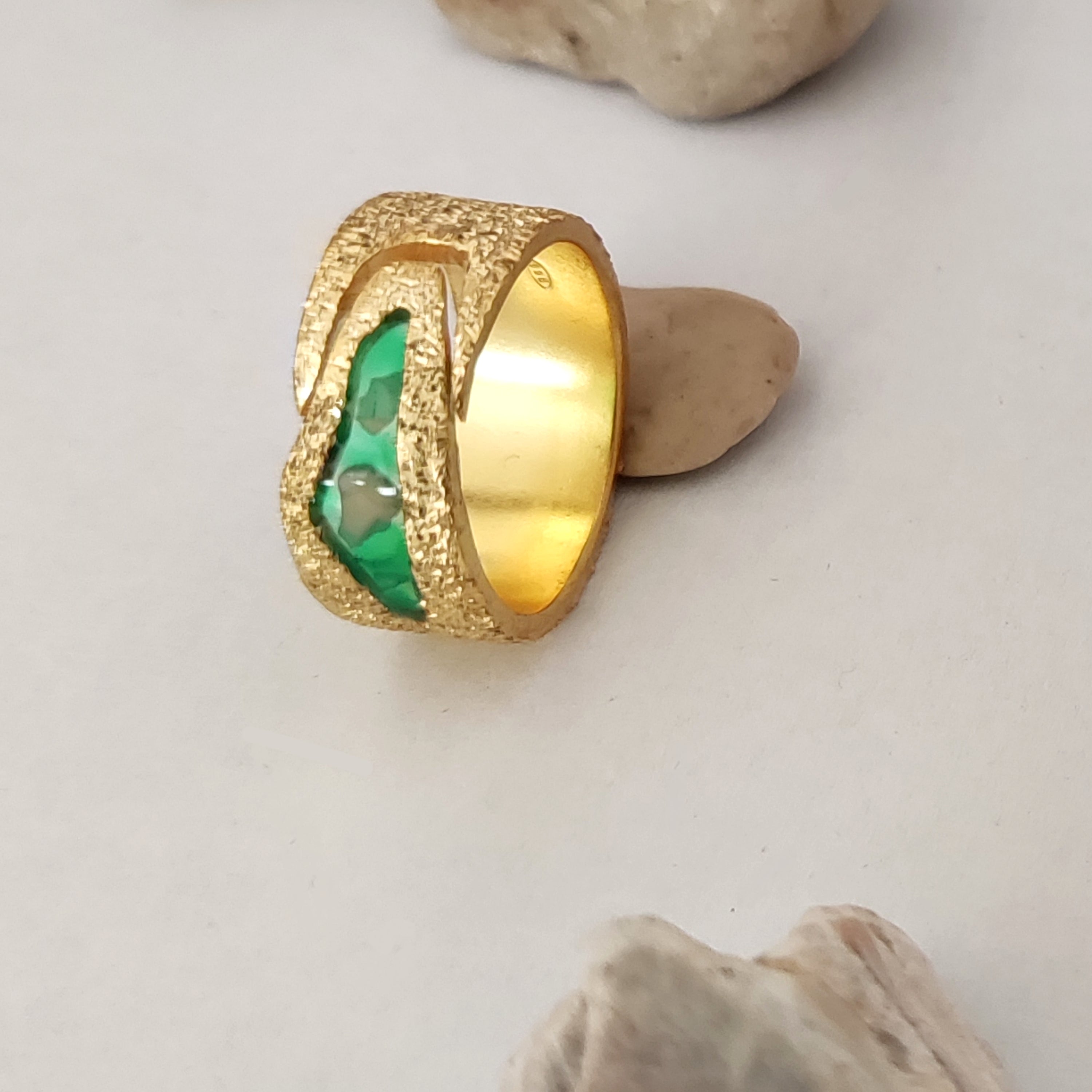 Palestine Map Ring (Sand finish)