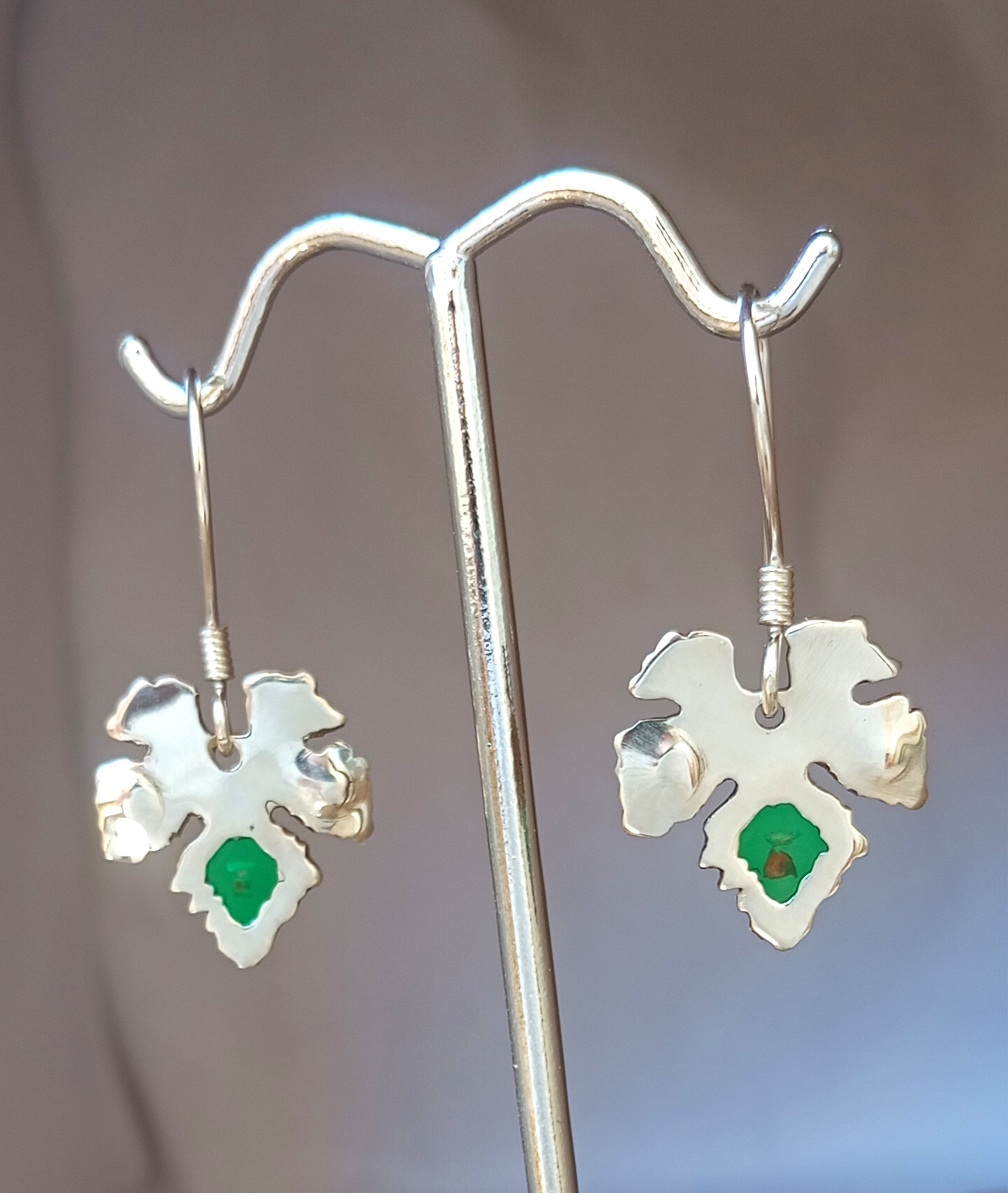 Grape Leaf Earrings