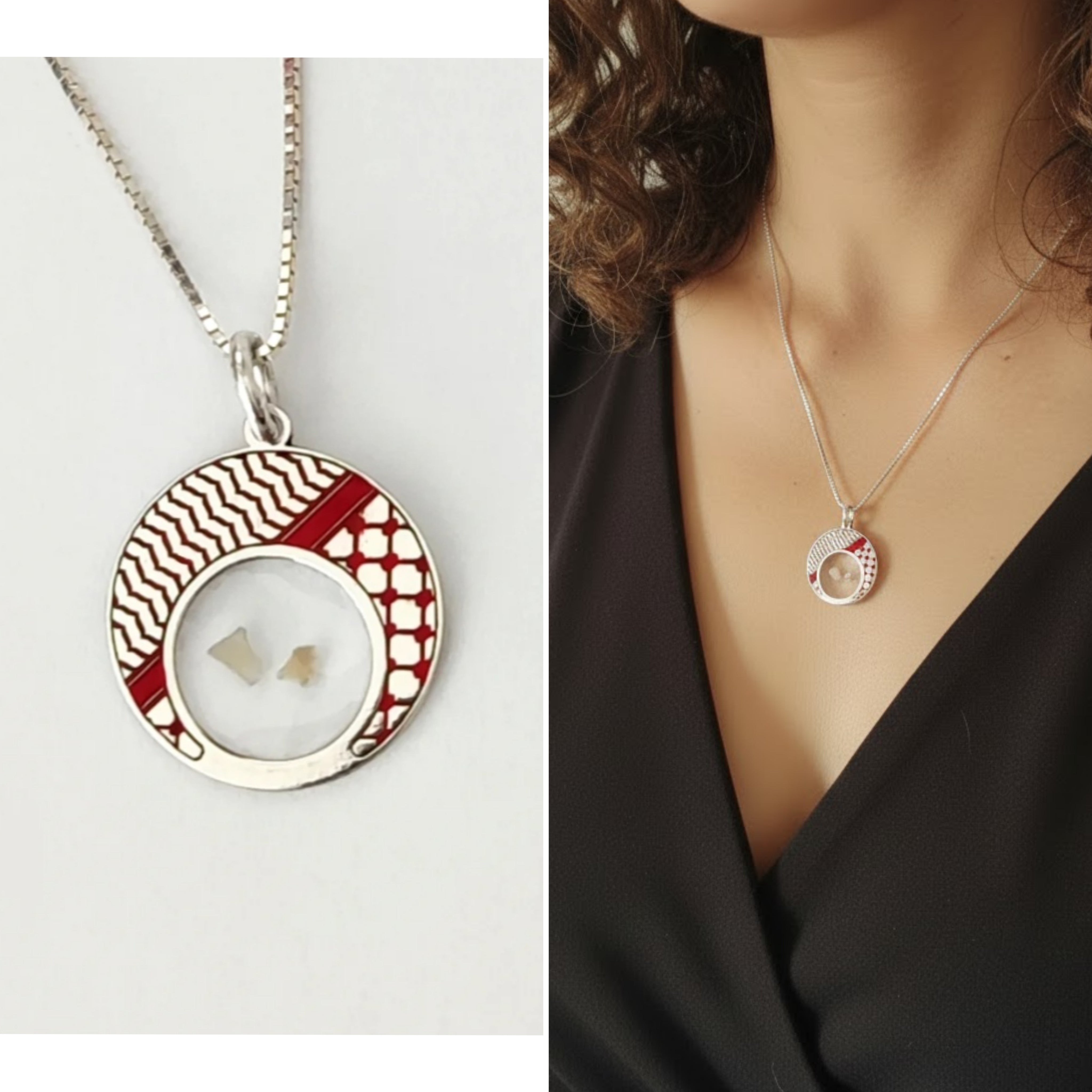 Kufiyyeh Necklace, Red (Single)