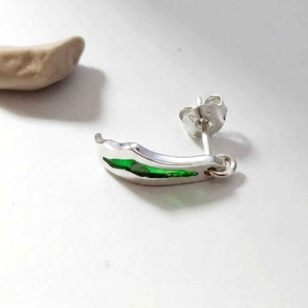 Handmade sterling silver map earrings. Palestinian jewelry Brand 